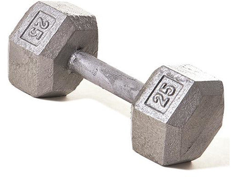 Hex Dumbbell w/ Straight Handle 25 lb - HomeFitPlay
