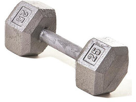 Hex Dumbbell w/ Straight Handle 25 lb - HomeFitPlay