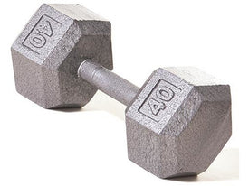 Hex Dumbbell w/ Straight Handle 40 lb - HomeFitPlay