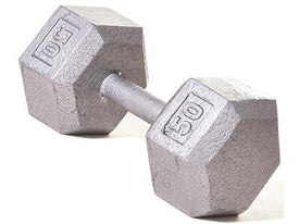 Hex Dumbbell w/ Straight Handle 50 lb - HomeFitPlay