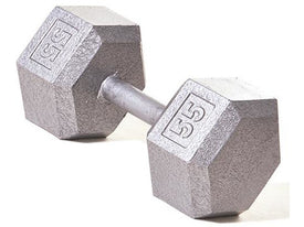 Hex Dumbbell w/ Straight Handle 55 lb - HomeFitPlay