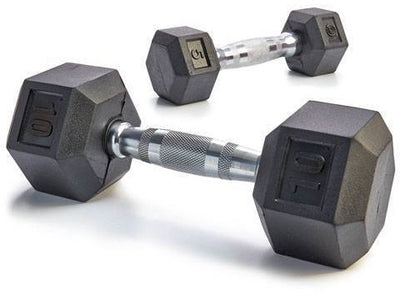 Rubber Hex Dumbbell Set (55-100 lb.) - HomeFitPlay