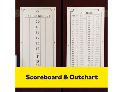 Viper Hudson Dartboard Cabinet Mahogany - HomeFitPlay