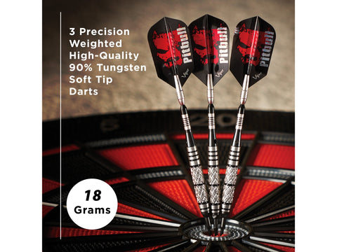 Image of Viper Pitbull 90% Tungsten Soft Tip Darts Diamond Cut and Ringed Barrel 18 Grams - HomeFitPlay