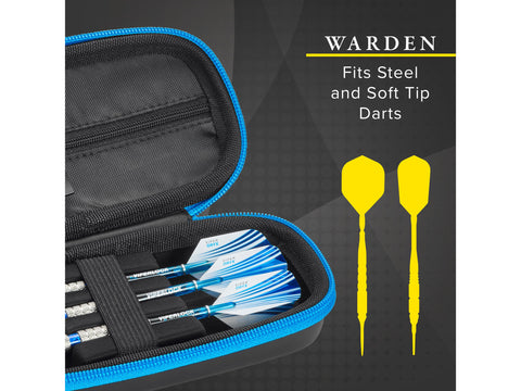Image of Casemaster Warden Dart Case with Blue Zipper - HomeFitPlay