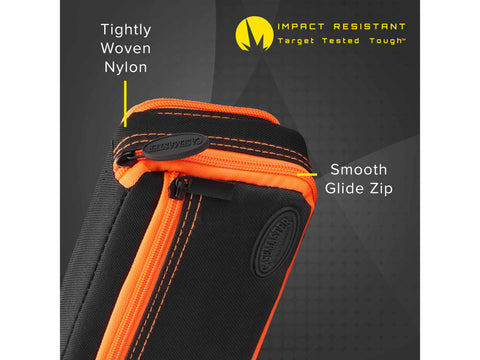 Image of Casemaster Plazma Plus Dart Case Black with Orange Zipper and Phone Pocket - HomeFitPlay