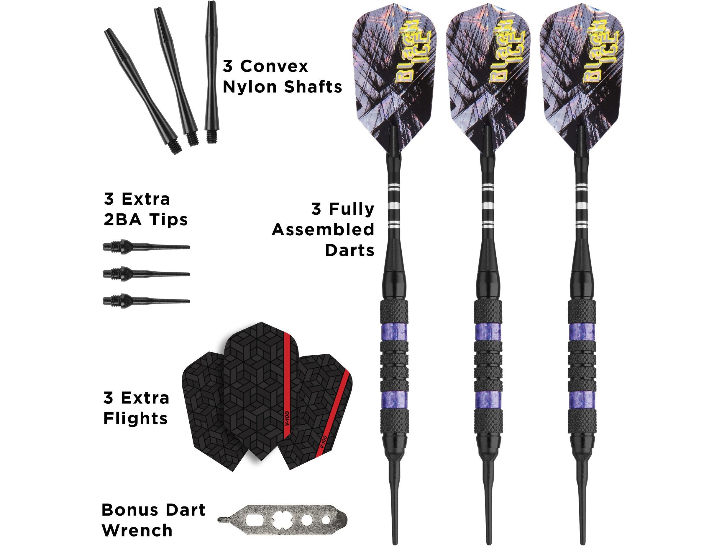 Viper Black Ice Purple Soft Tip Darts - HomeFitPlay