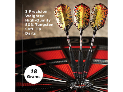 Viper Jaguar 80% Tungsten Soft Tip Darts 2 Knurled Rings 18 Grams - HomeFitPlay
