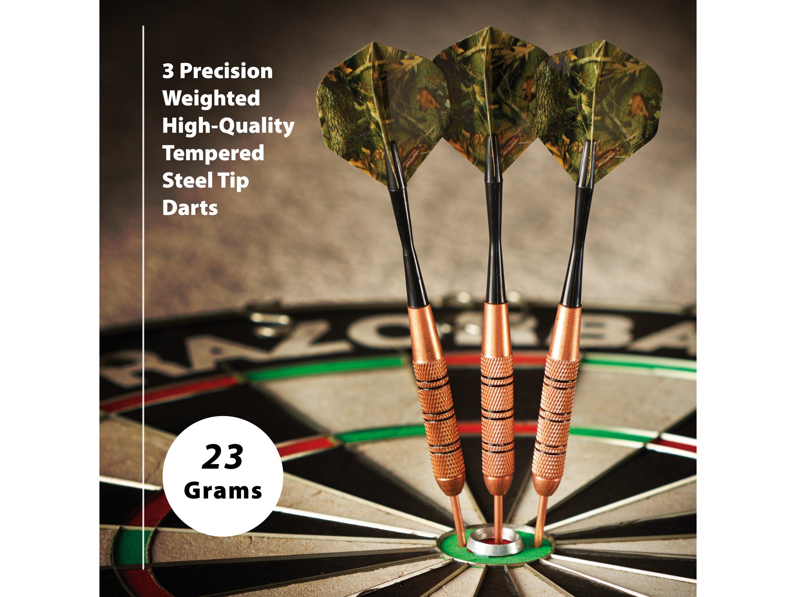 Fat Cat Realtree Hardwoods HD Steel Tip Darts 23gm - HomeFitPlay