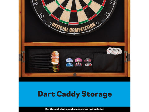 Image of Viper Metropolitan Oak Steel Tip Dartboard Cabinet - HomeFitPlay