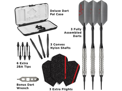 Viper V-Factor 90% Tungsten Soft Tip Darts Grooved Barrel 18 Grams - HomeFitPlay