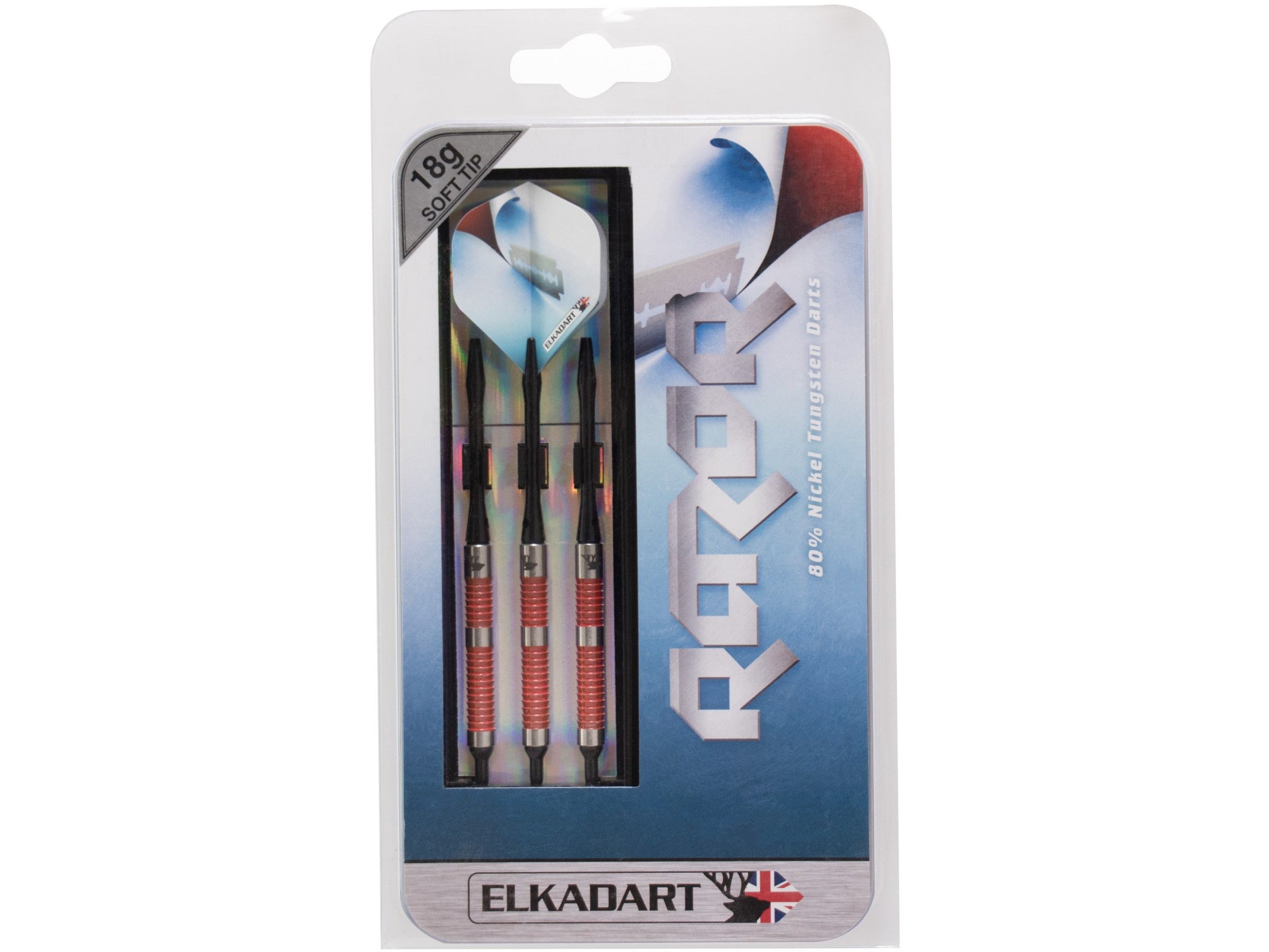 Elkadart Razor 80% Tungsten Soft Tip Darts #1 Barrel Style 18 Grams - HomeFitPlay