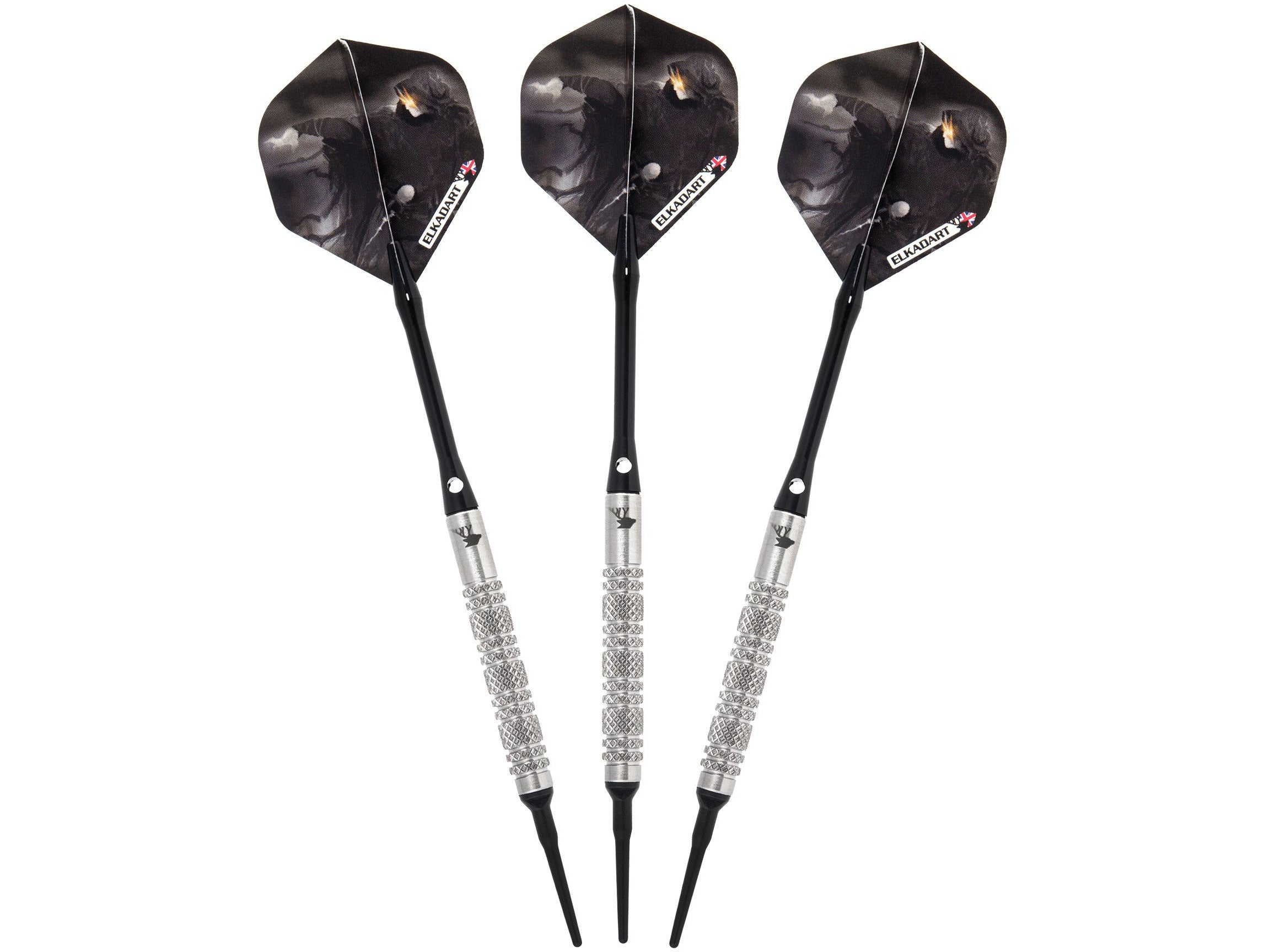 Elkadart Wizard 80% Tungsten Soft Tip Darts Knurled and Ringed Barrel - HomeFitPlay