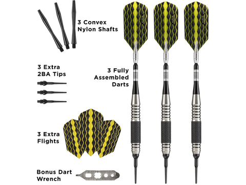 Image of Viper The Freak Soft Tip Darts Knurled and Grooved Barrel 18 Grams - HomeFitPlay