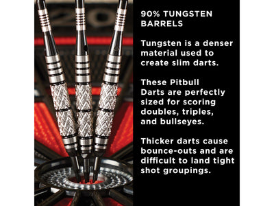 Viper Pitbull 90% Tungsten Soft Tip Darts Diamond Cut and Ringed Barrel 18 Grams - HomeFitPlay