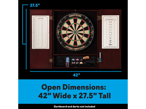 Image of Viper Metropolitan Mahogany Steel Tip Dartboard Cabinet - HomeFitPlay
