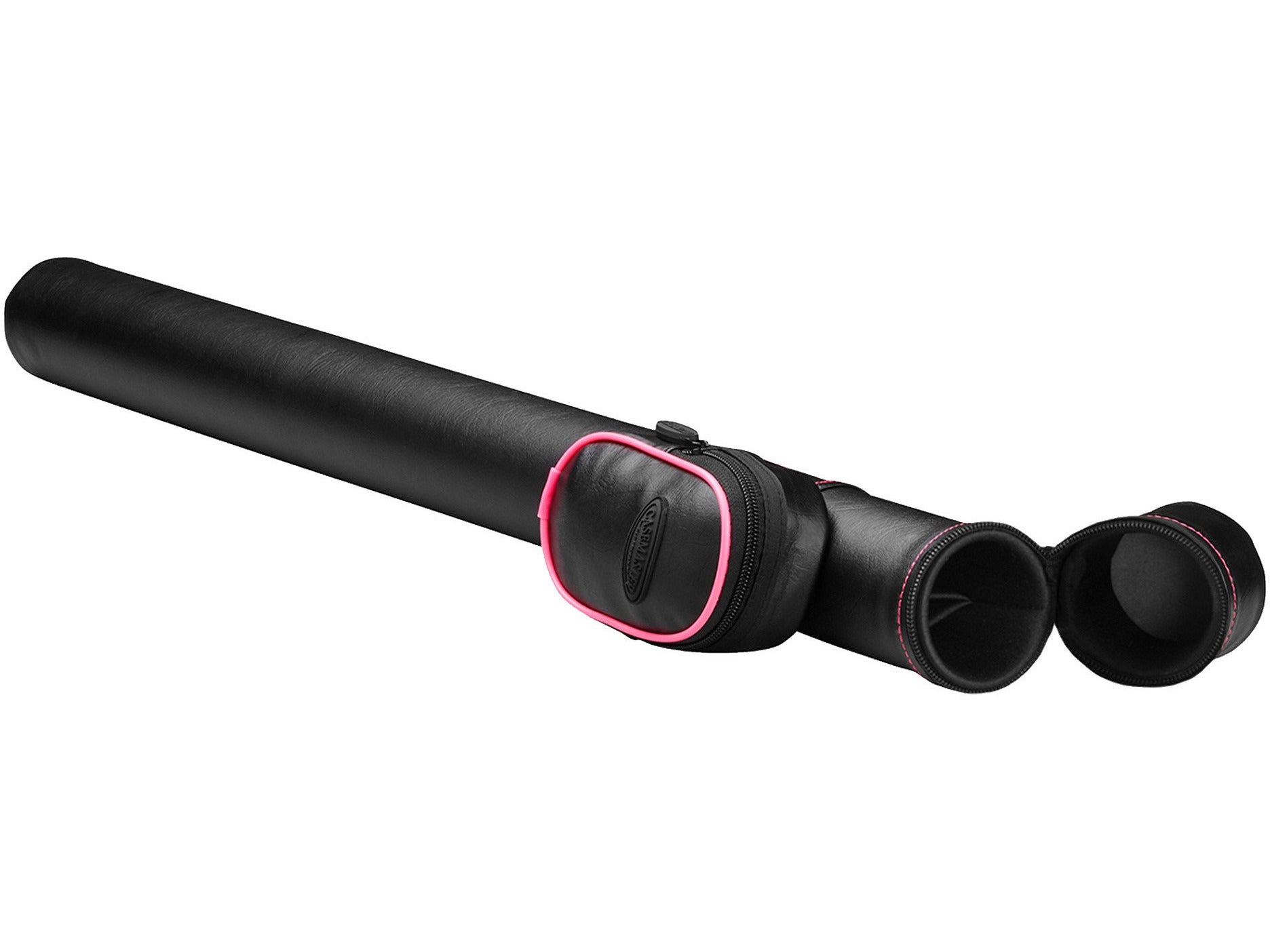 Casemaster Q-Vault Supreme Black with Pink Trim Cue Case - HomeFitPlay