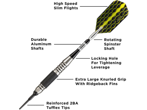 Image of Viper The Freak Soft Tip Darts Knurled and Grooved Barrel 18 Grams - HomeFitPlay