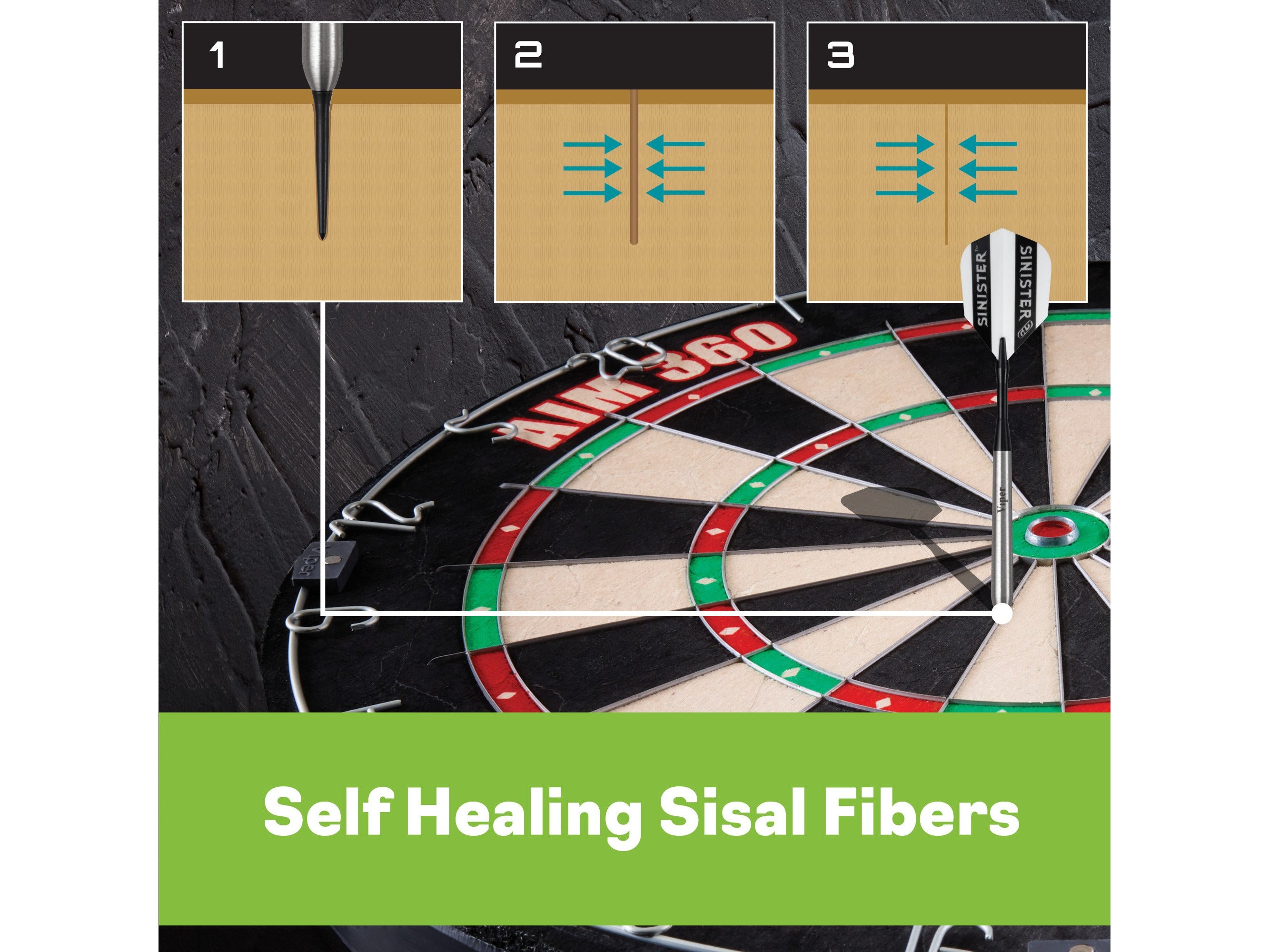 Viper AIM 360 Sisal Dartboard - HomeFitPlay