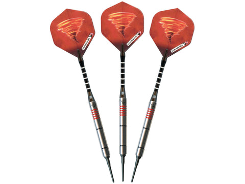 Image of Elkadart Tornado 90% Tungsten Soft Tip Dart Set 4 Red and 2 Black Rings - HomeFitPlay