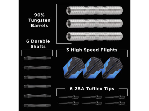 Image of Fat Cat Bulletz 90% Tungsten Soft Tip Darts 18 Grams - HomeFitPlay
