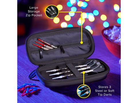 Image of Casemaster Warden Dart Case with Black Zipper - HomeFitPlay