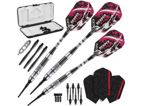 Image of Viper Grim Reaper 80% Tungsten Soft Tip Darts Blue Rings - HomeFitPlay