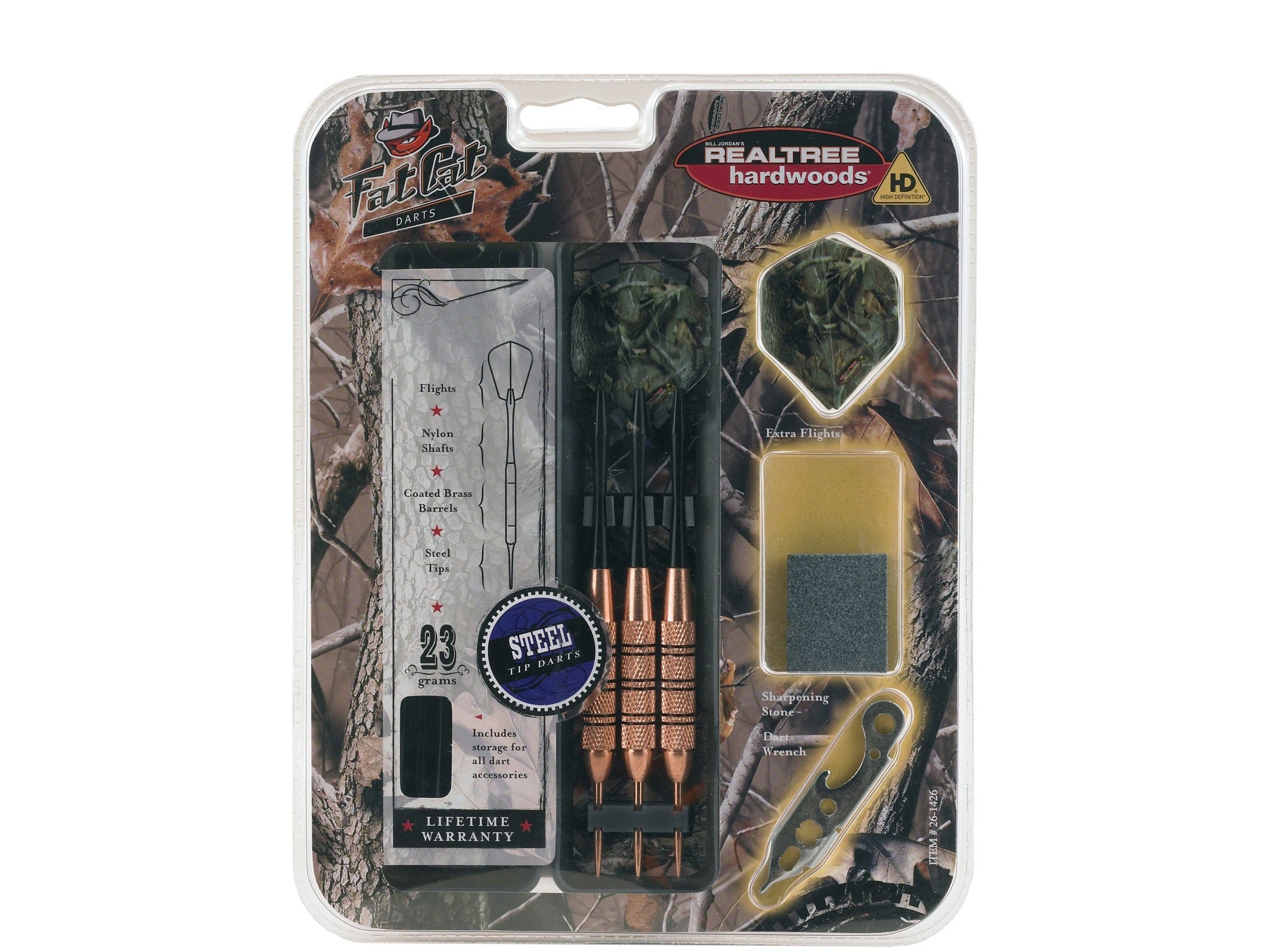 Fat Cat Realtree Hardwoods HD Steel Tip Darts 23gm - HomeFitPlay